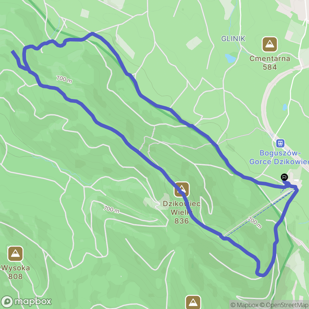 Boguszów-Gorce: mapa trasy - Poland