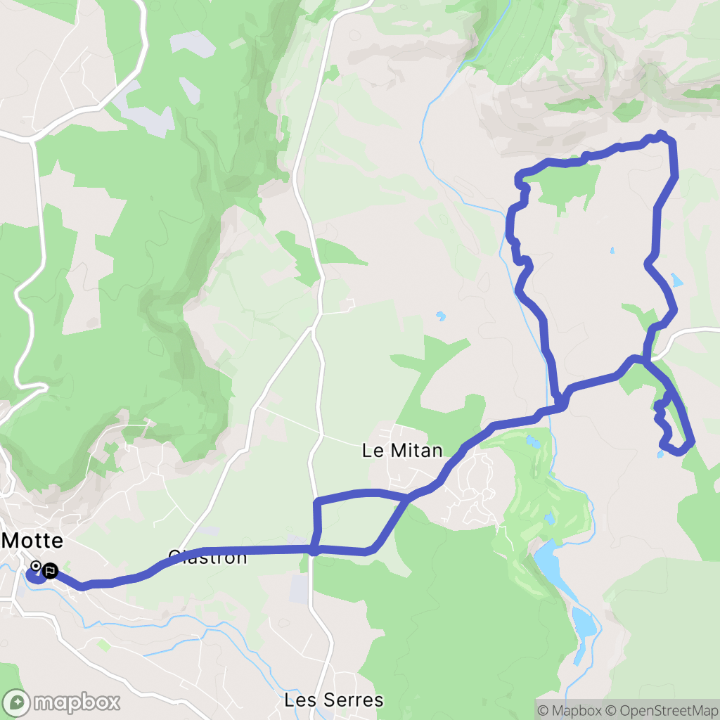 La Motte : carte du parcours de randonnée - France