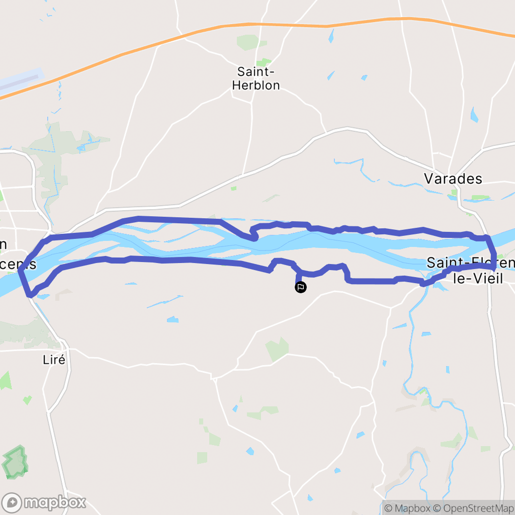 Mauges-sur-Loire : carte du parcours de randonnée - France