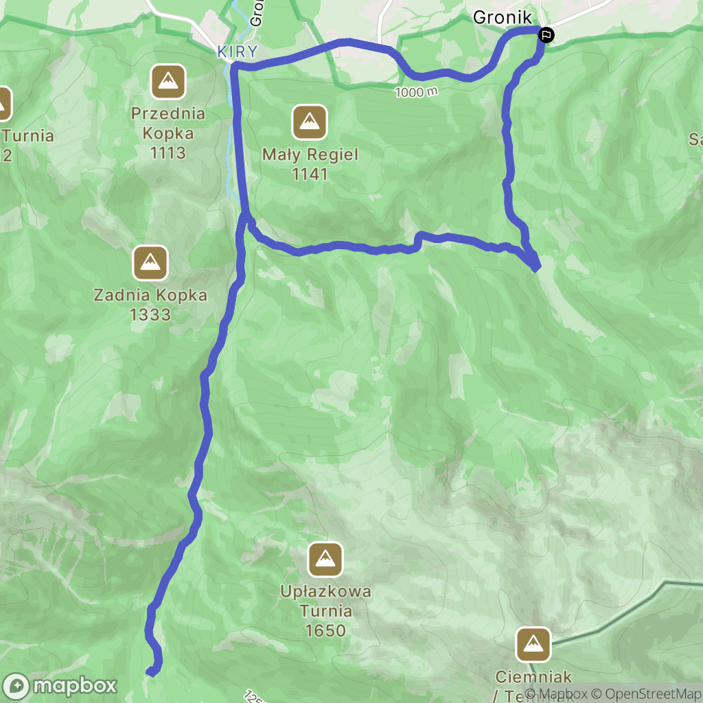 Zakopane: mapa trasy - Poland