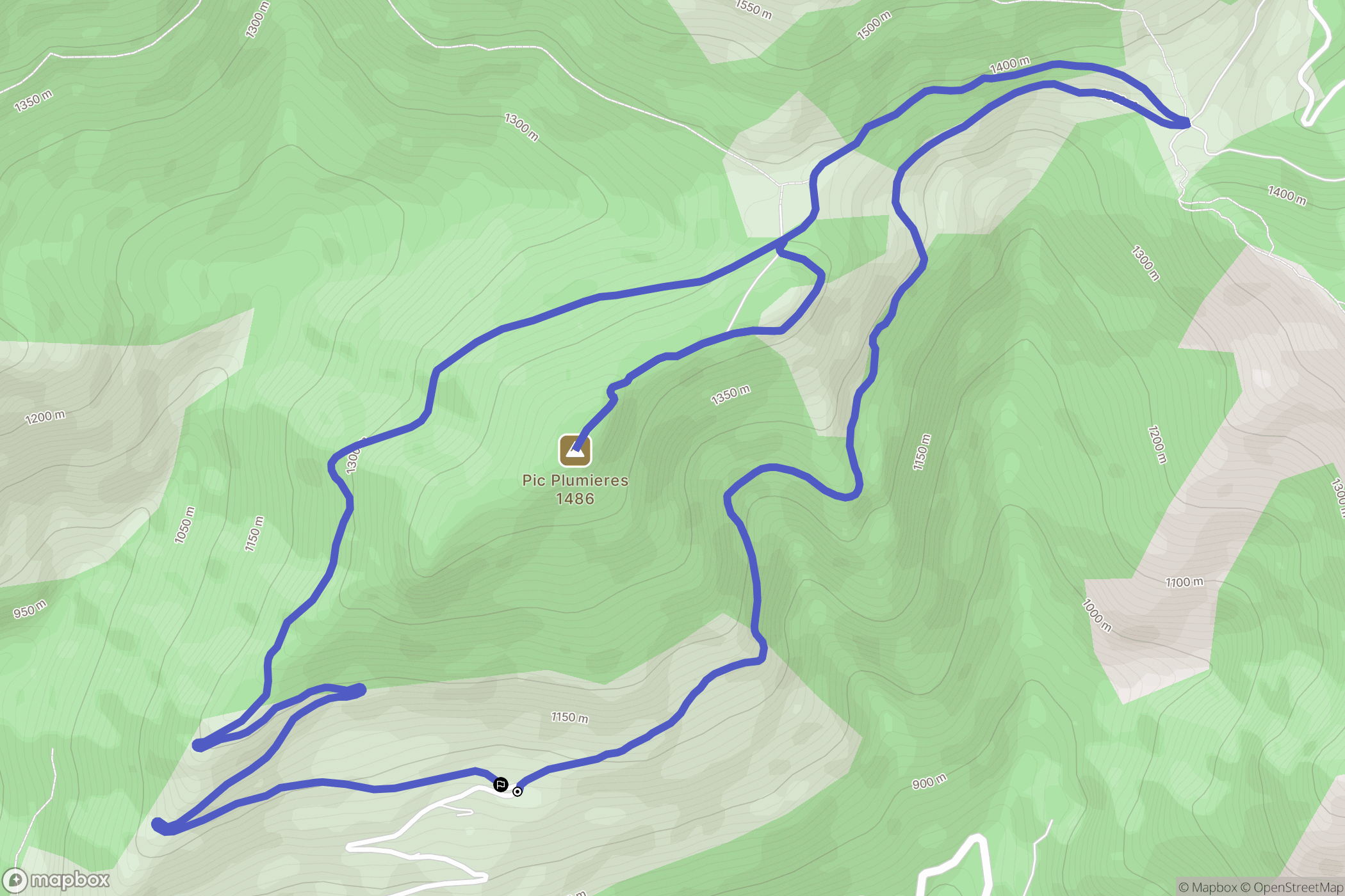Melles : carte du parcours de randonnée - France
