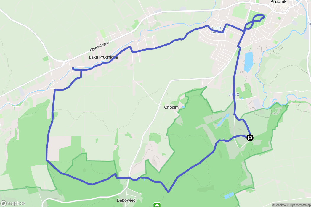 Prudnik: mapa trasy - Poland