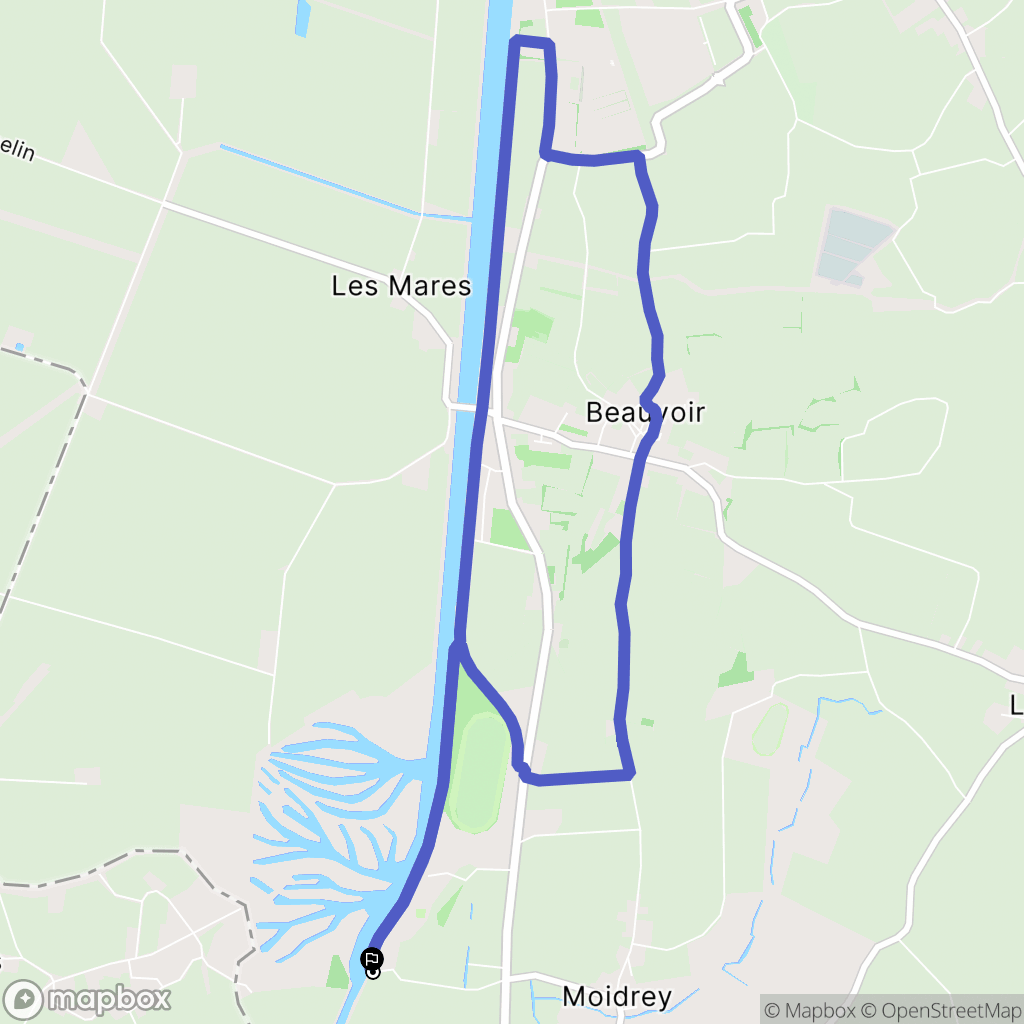 Pontorson : carte du parcours de randonnée - France