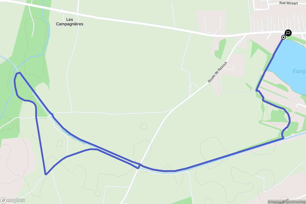 Saint-Just-Saint-Rambert : carte du parcours de randonnée - France