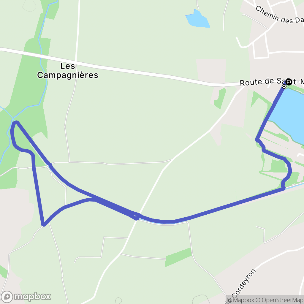 Saint-Just-Saint-Rambert : carte du parcours de randonnée - France