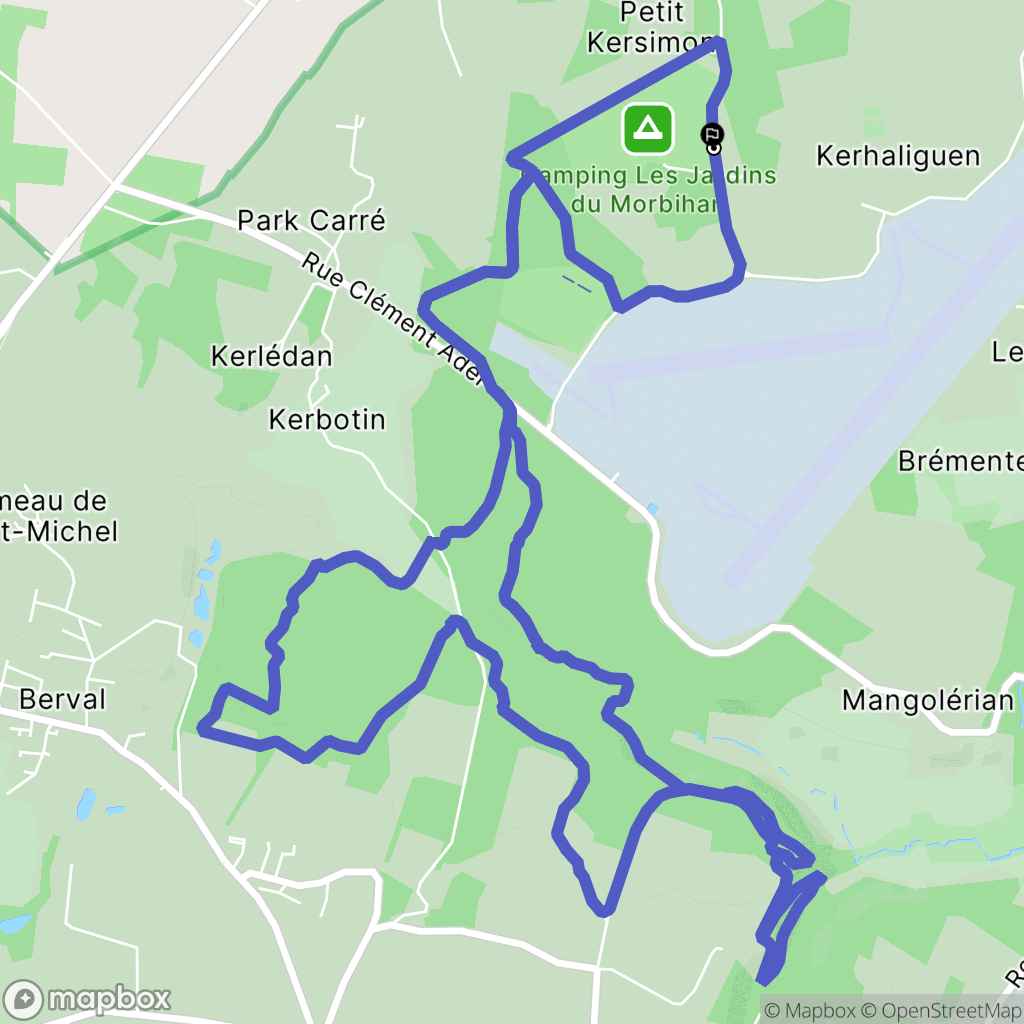 Monterblanc : carte du parcours de randonnée - France