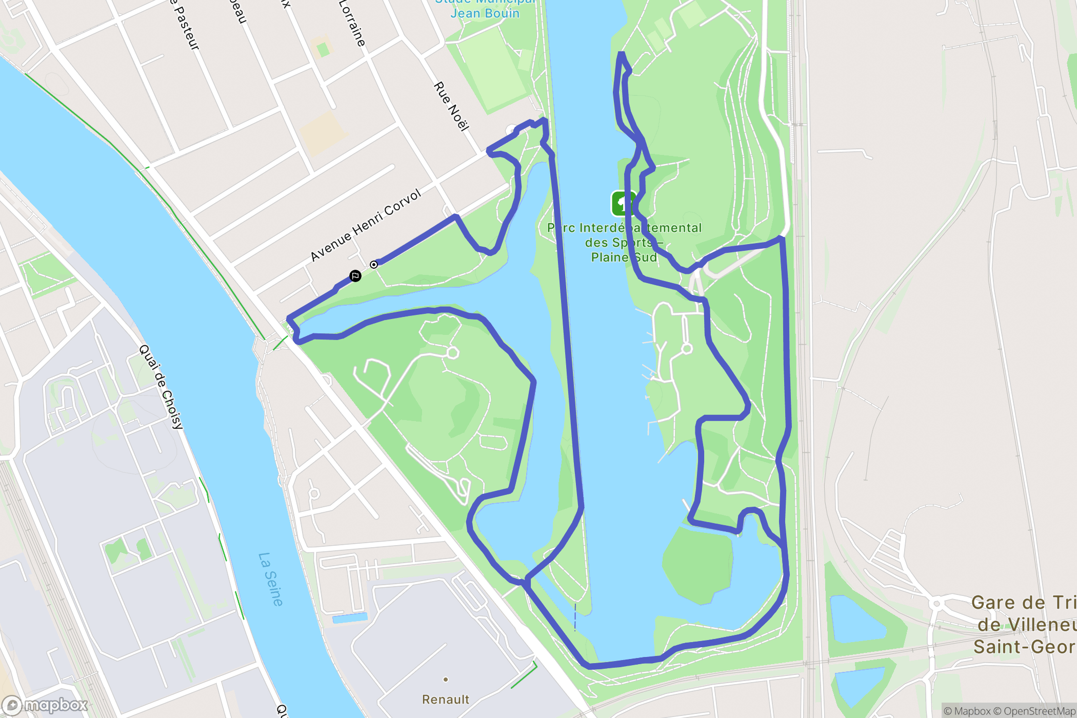 Choisy-le-Roi : carte du parcours de randonnée - France