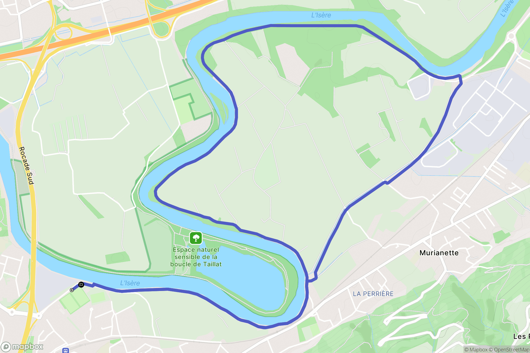 Gières : carte du parcours de randonnée - France