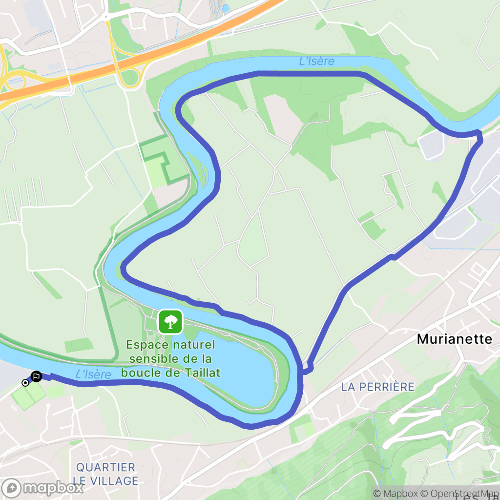 Gières : carte du parcours de randonnée - France