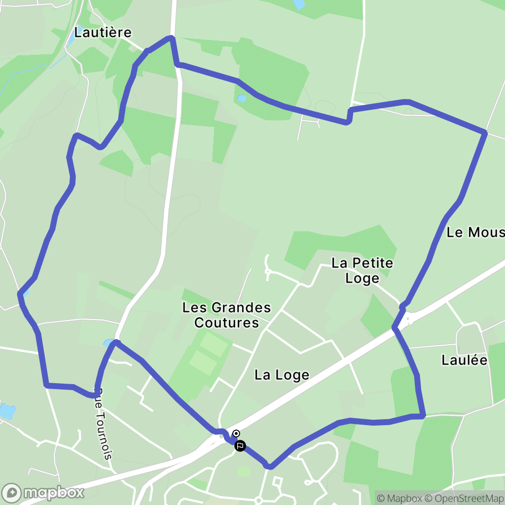 Azay-le-Rideau : carte du parcours de randonnée - France