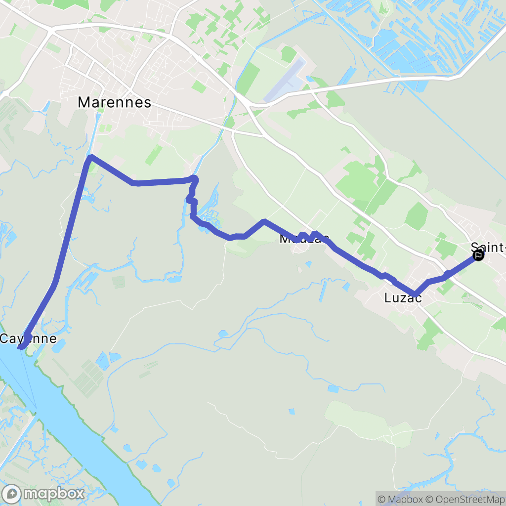 Saint-Just-Luzac : carte du parcours de randonnée - France