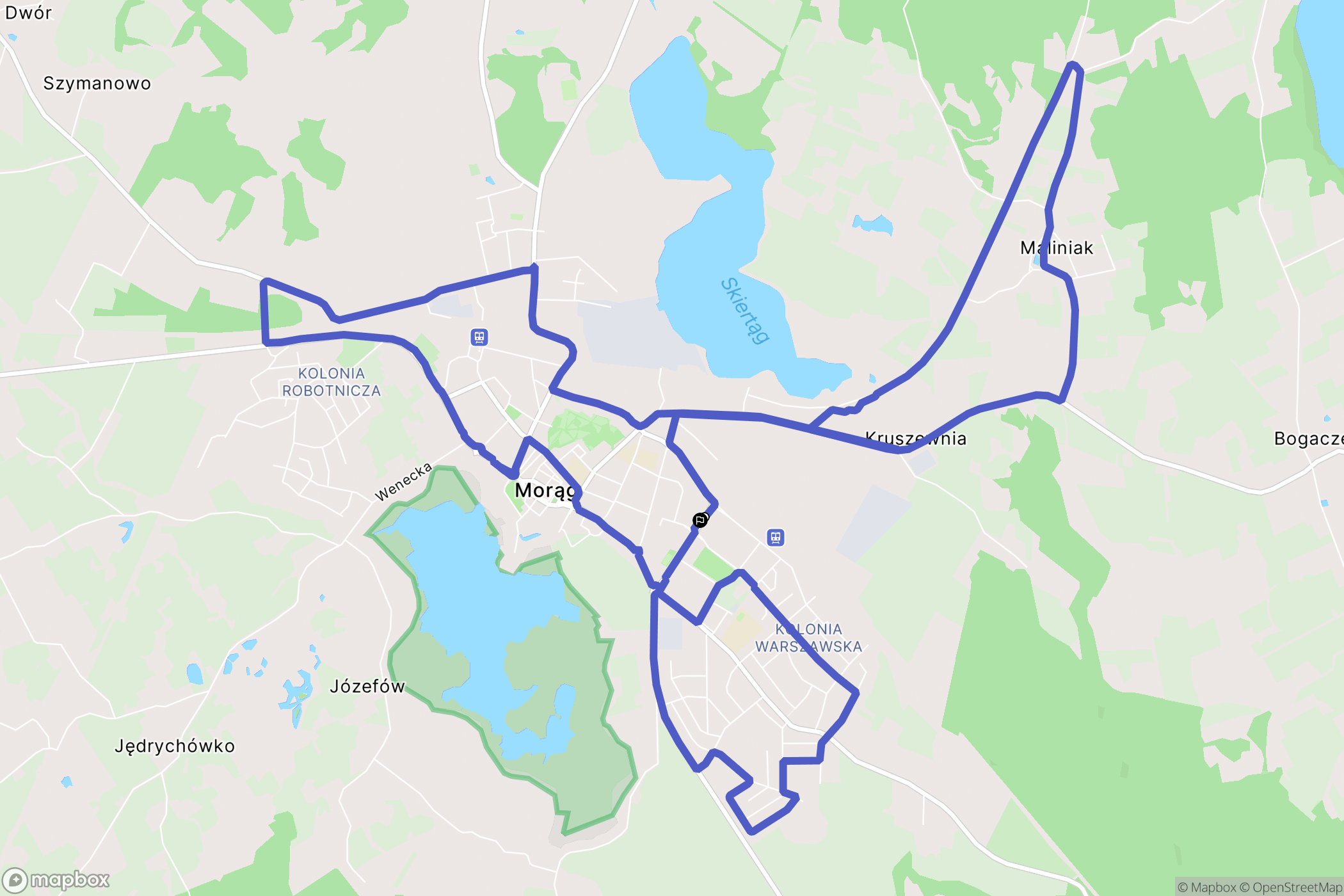 Morąg: mapa trasy - Poland