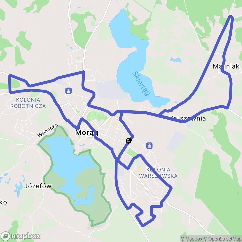 Morąg: mapa trasy - Poland