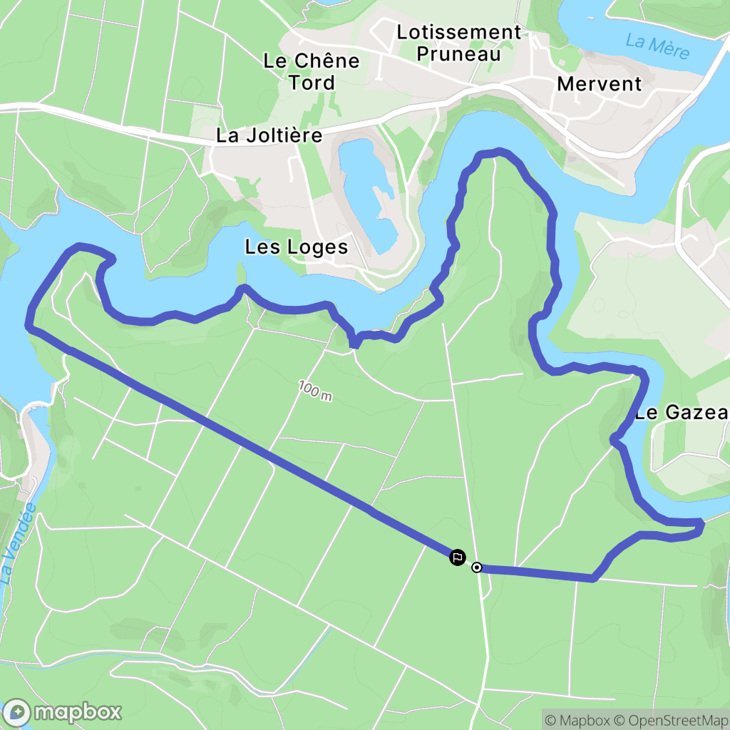 L'Orbrie : carte du parcours de randonnée - France