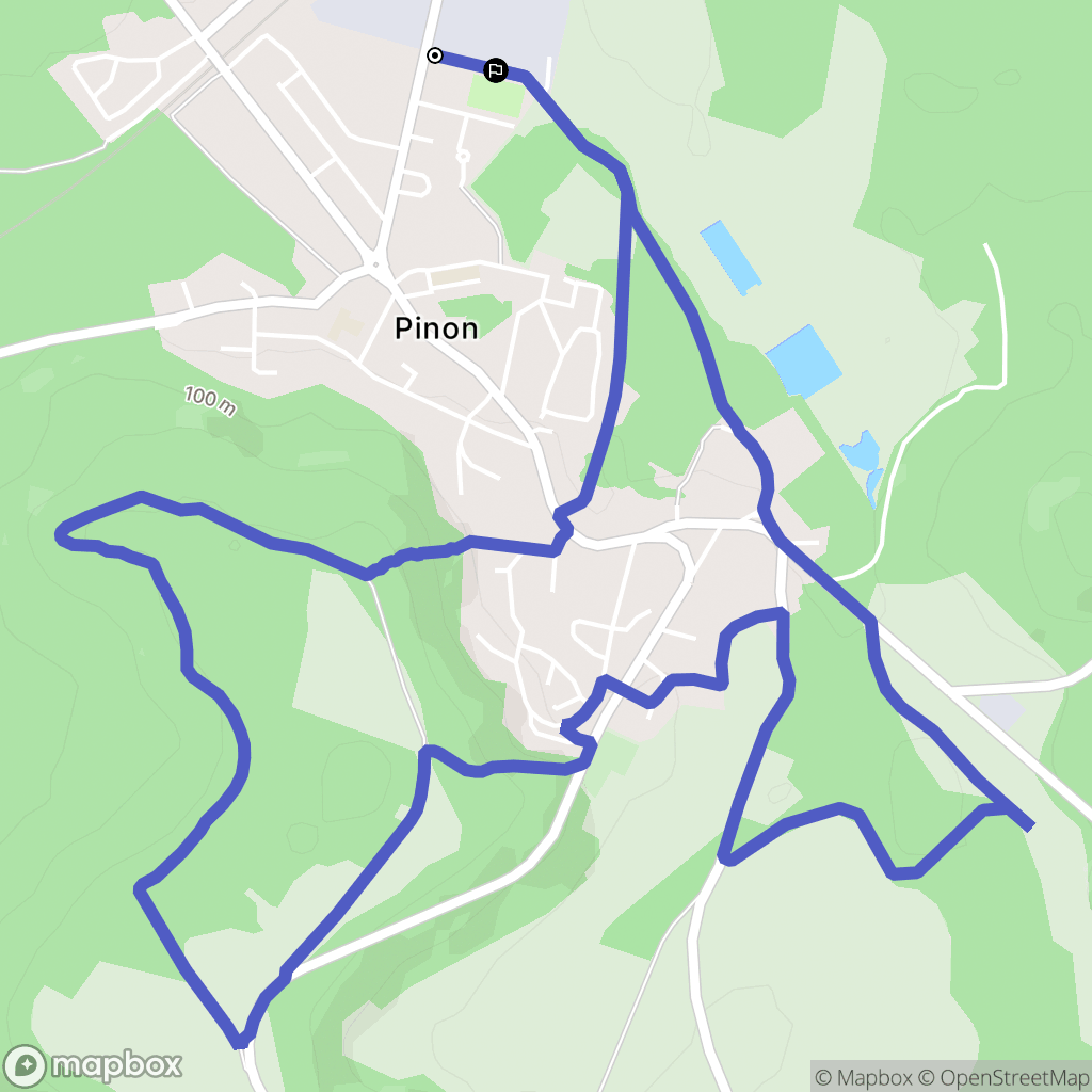 Pinon : carte du parcours de randonnée - France
