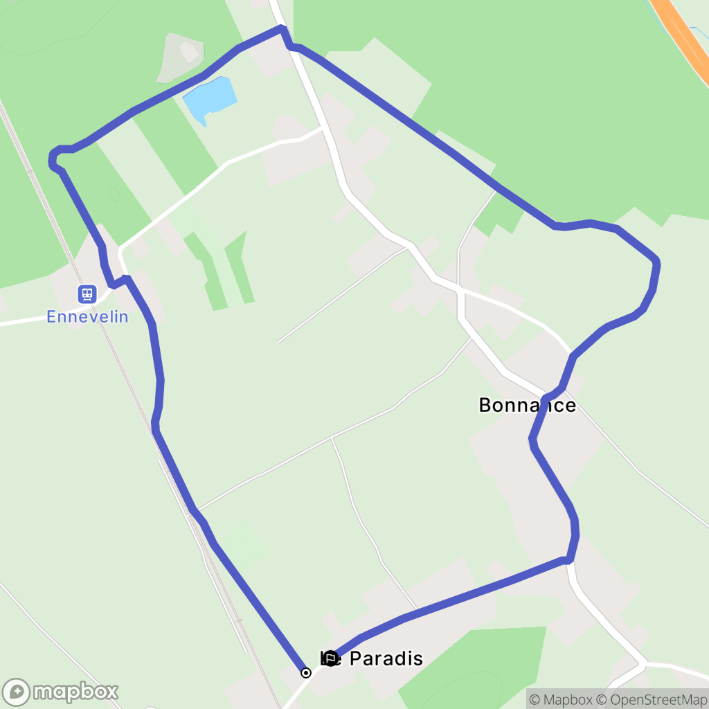 Templeuve-en-Pévèle : carte du parcours de randonnée - France
