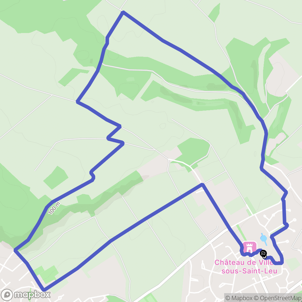 Villers-Sous-Saint-Leu : carte du parcours de randonnée - France