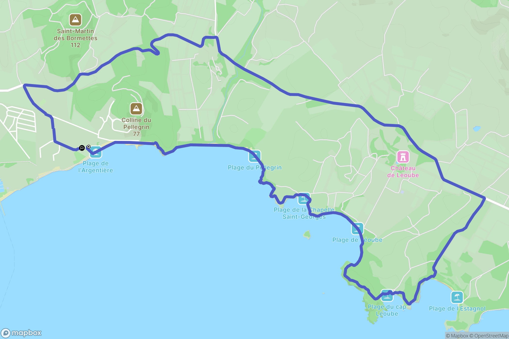 La Londe-les-Maures : carte du parcours de randonnée - France