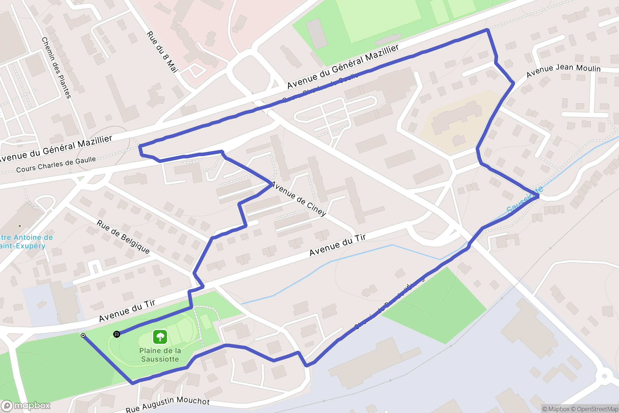 Semur-en-Auxois : carte du parcours de randonnée - France