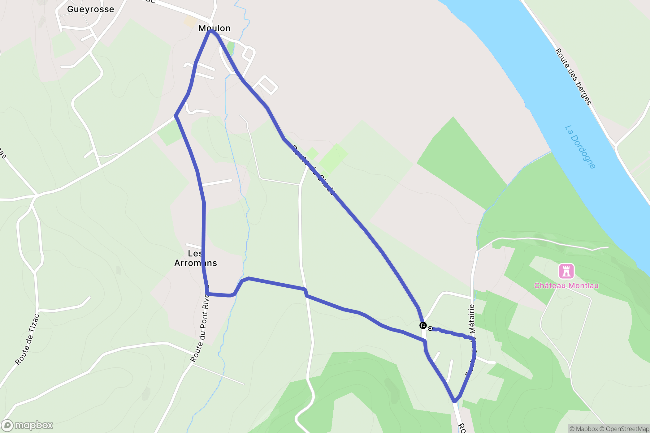 Moulon : carte du parcours de randonnée - France