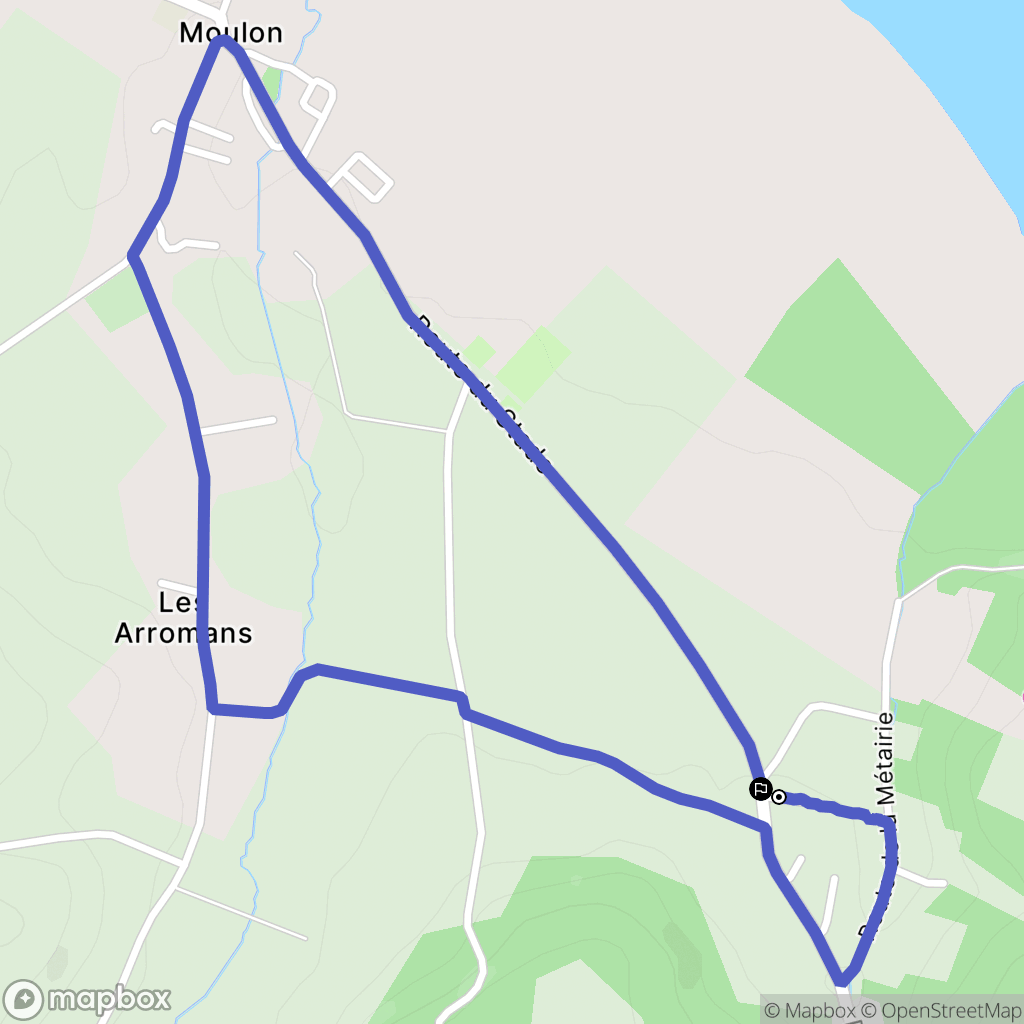 Moulon : carte du parcours de randonnée - France