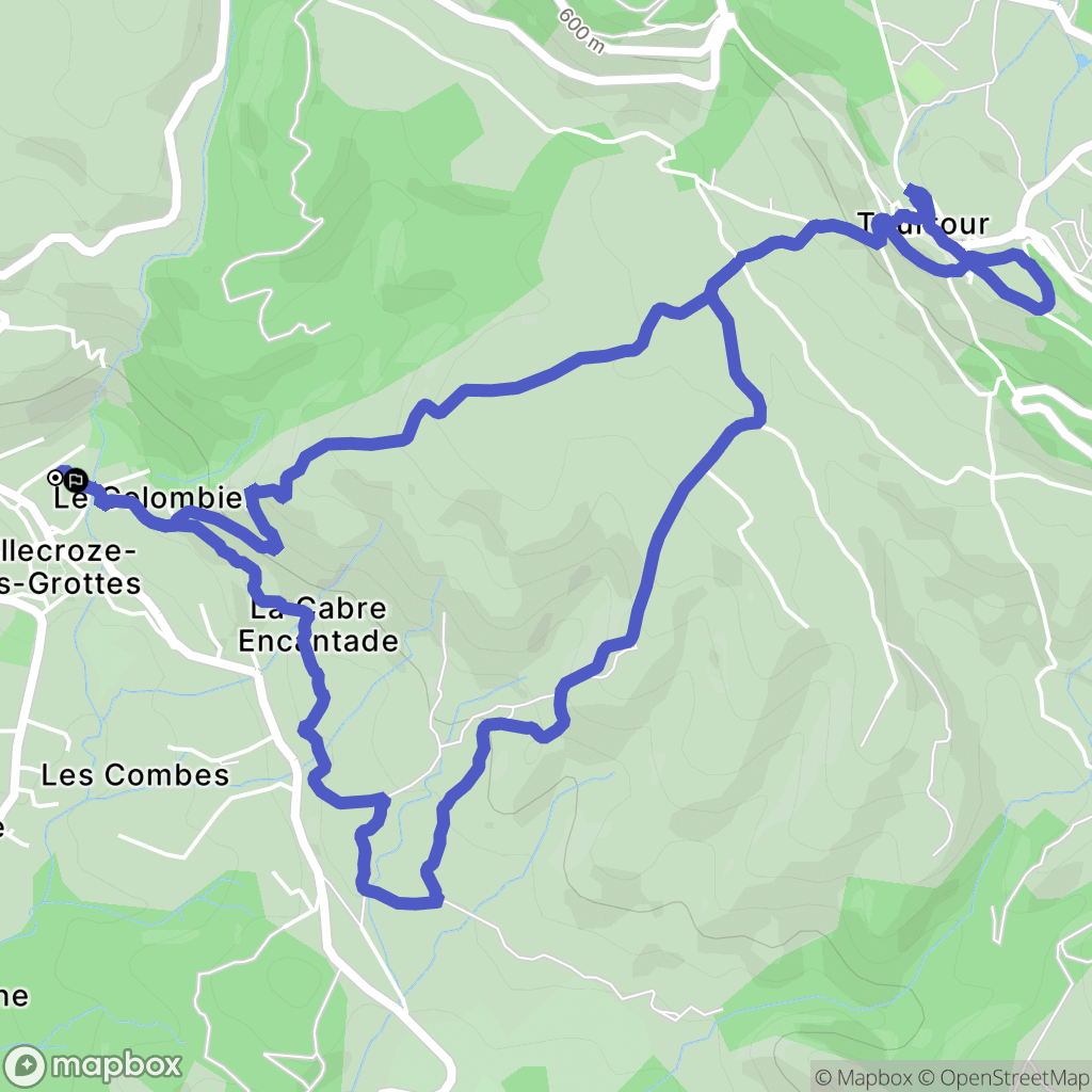 Villecroze : carte du parcours de randonnée - France