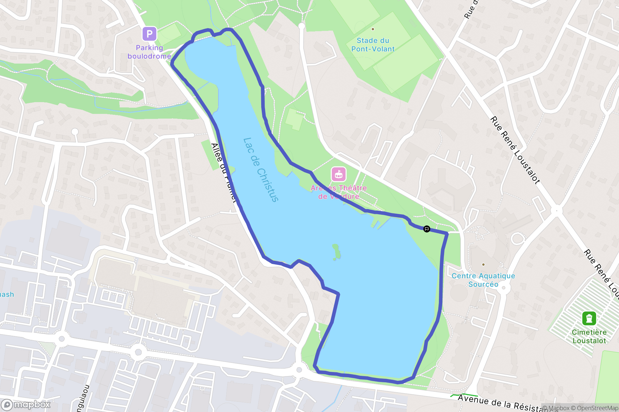 Saint-Paul-lès-Dax : carte du parcours de randonnée - France