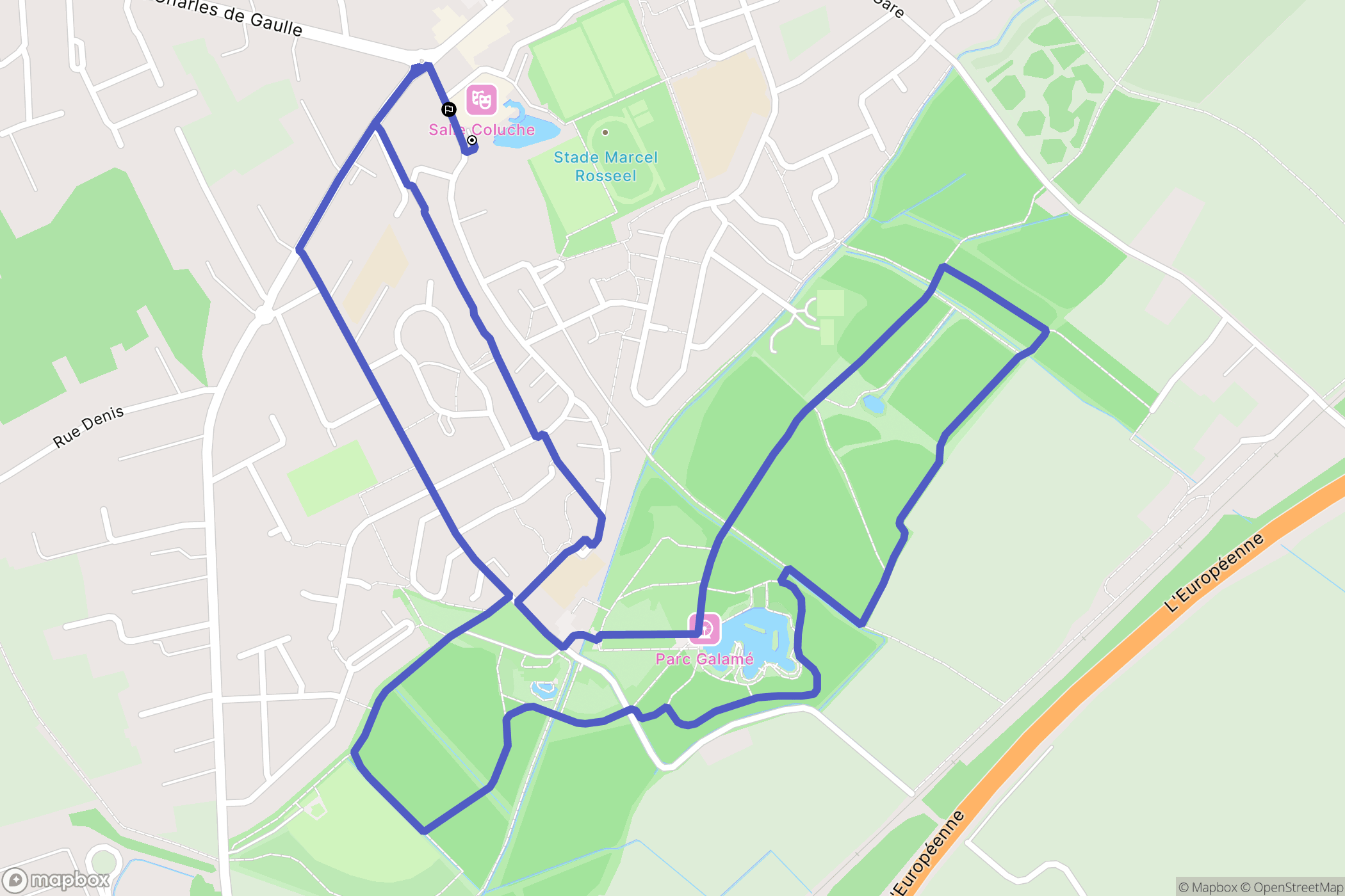 Loon-Plage : carte du parcours de randonnée - France