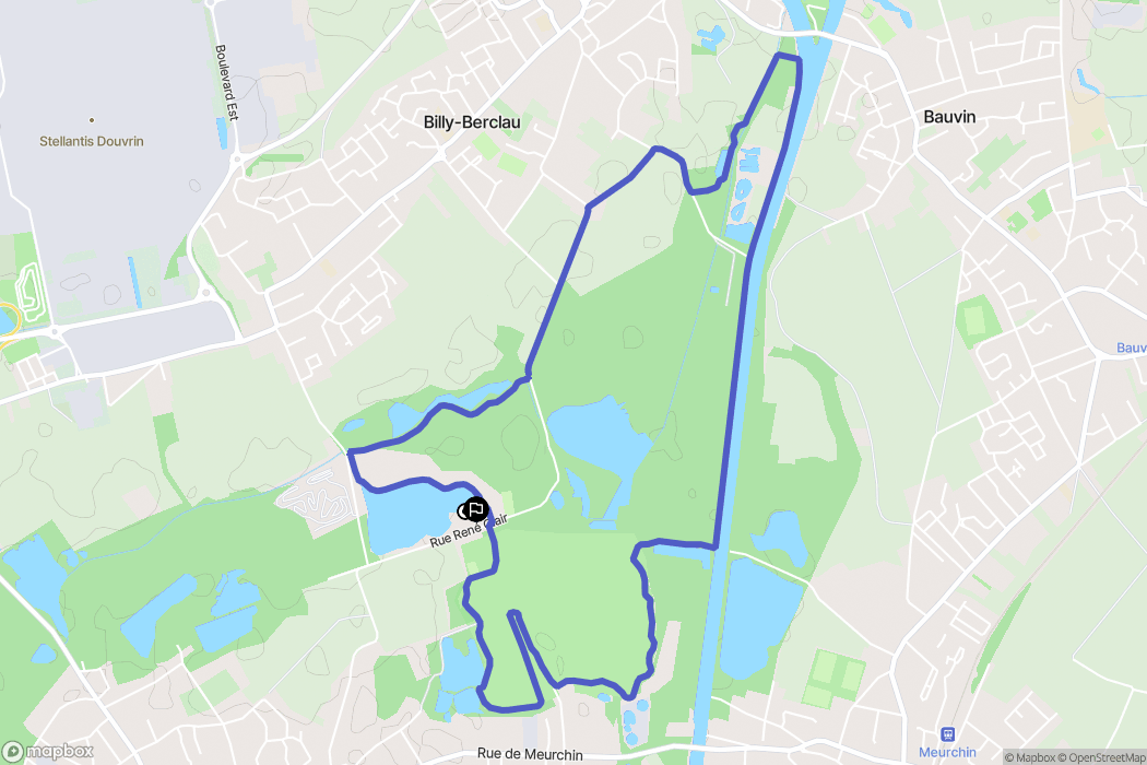 Wingles : carte du parcours de randonnée - France
