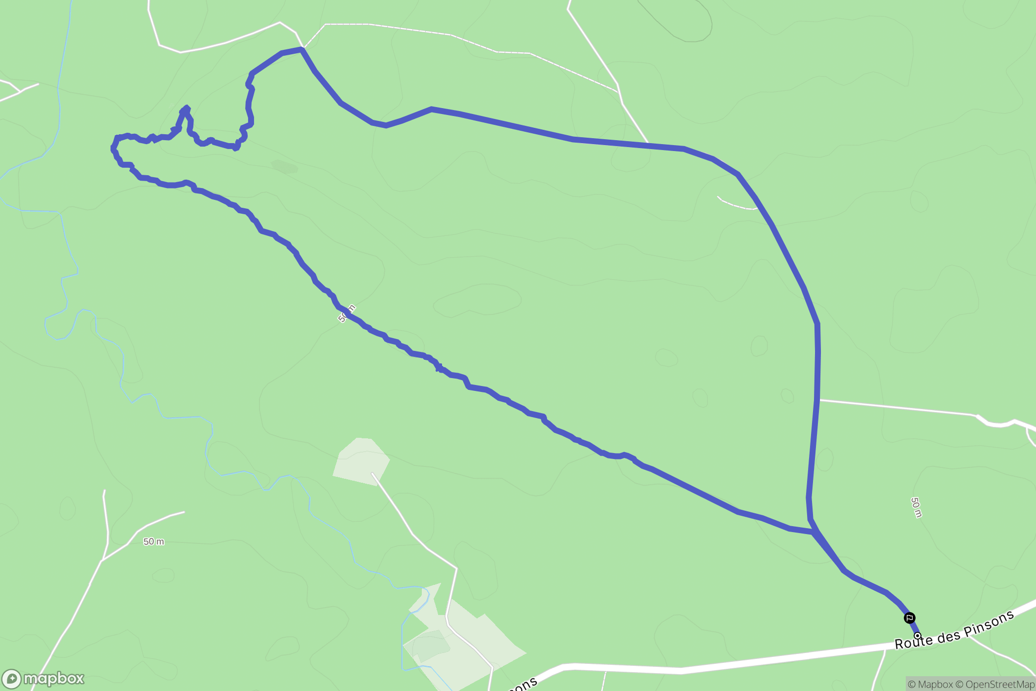 Carcen-Ponson : carte du parcours de randonnée - France