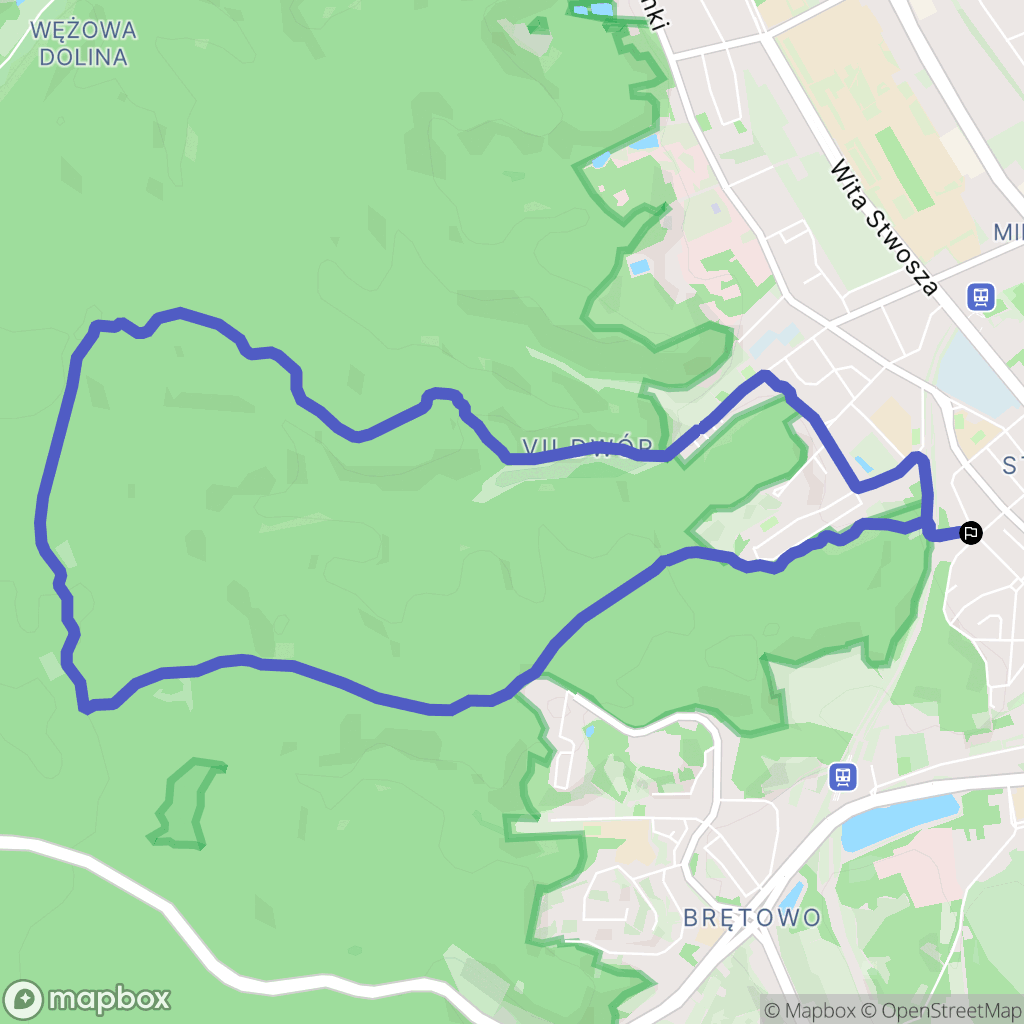 Gdańsk: mapa trasy - Poland