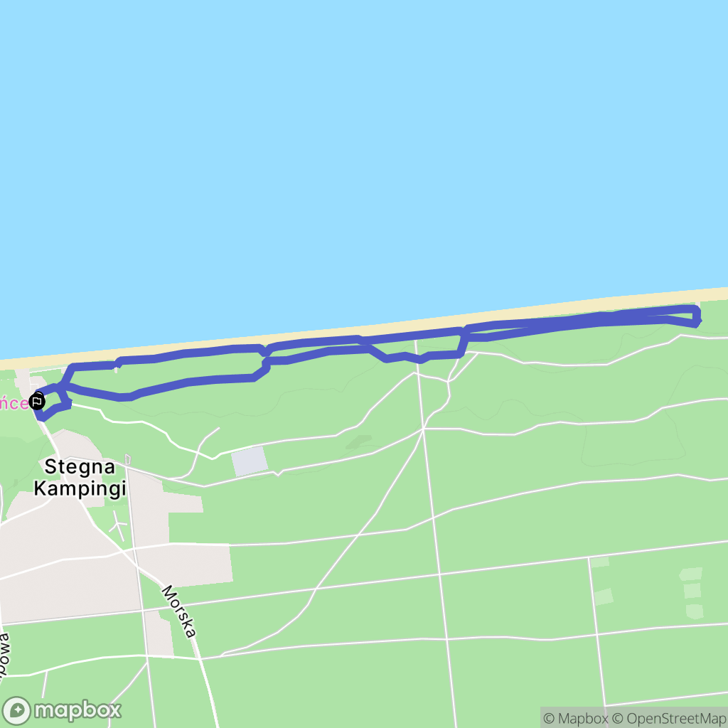 Stegna: mapa trasy - Poland