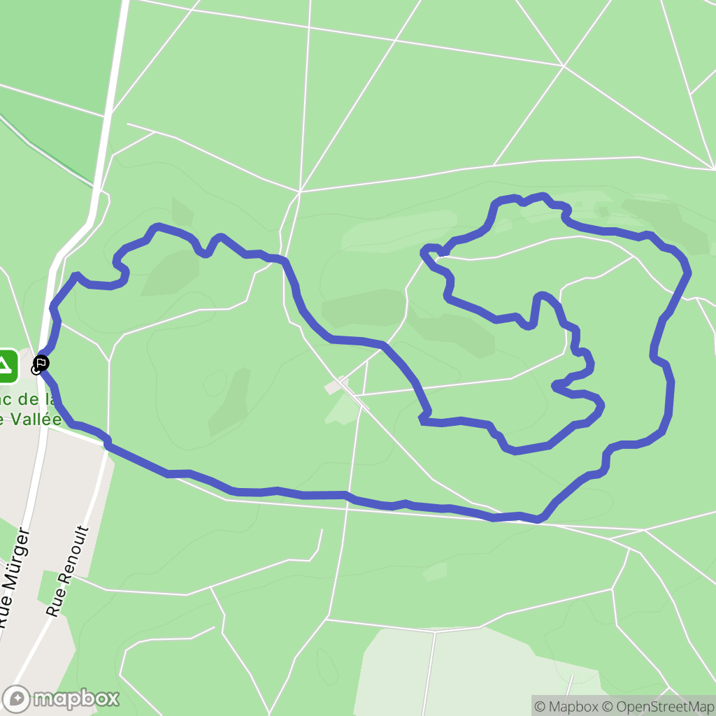 Fontainebleau : carte du parcours de randonnée - France