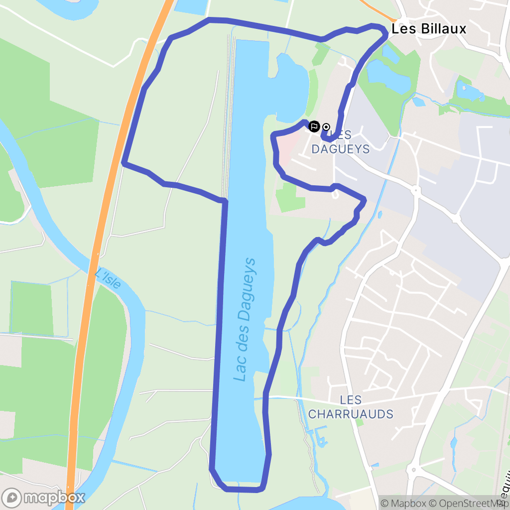 Libourne : carte du parcours de randonnée - France