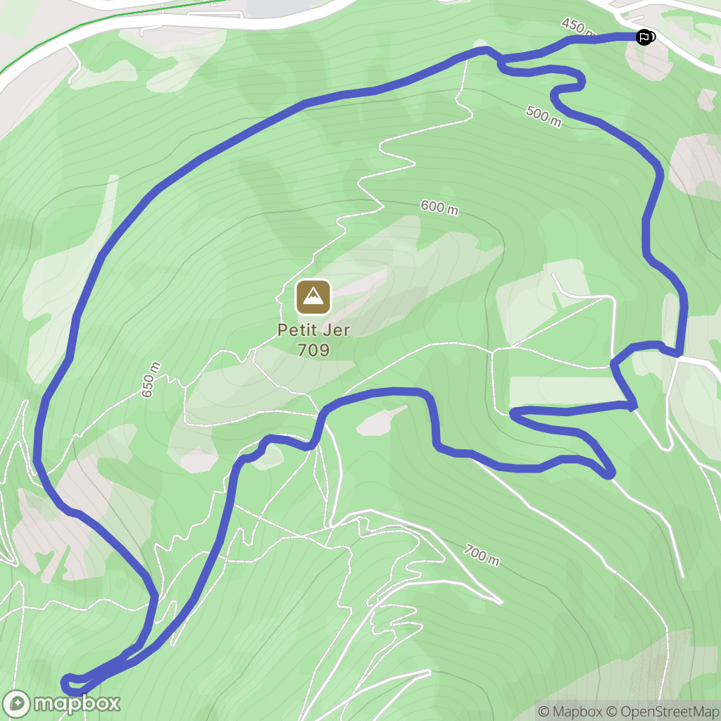 Lourdes : carte du parcours de randonnée - France