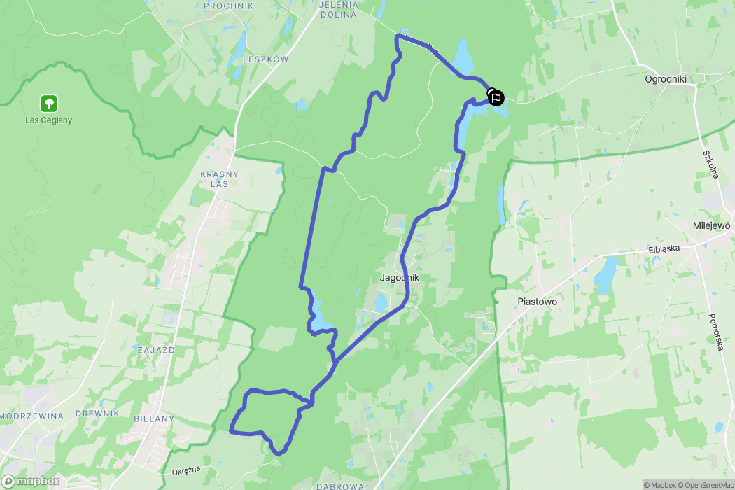 Elbląg: mapa trasy - Poland