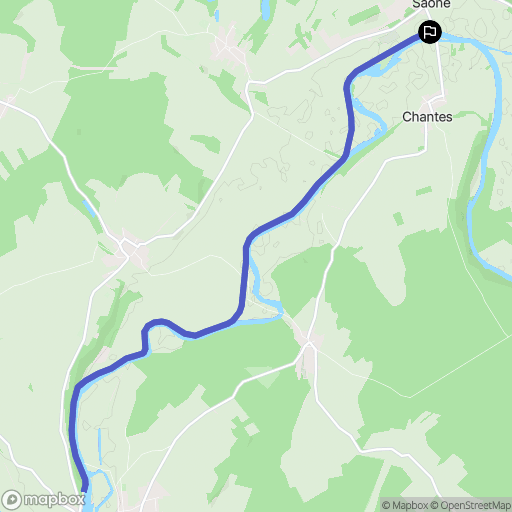 Rupt-sur-Saône : carte du parcours de randonnée - France