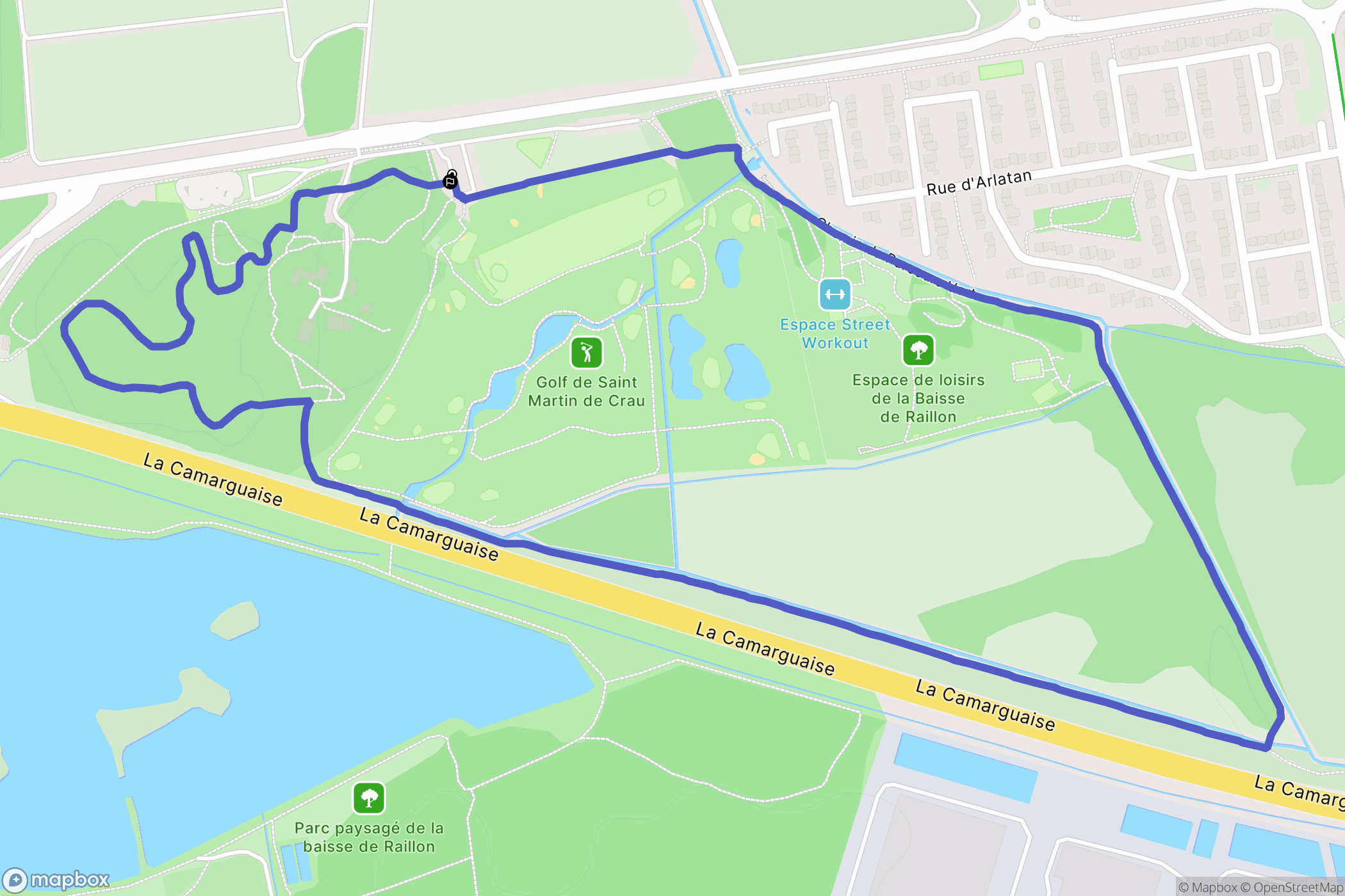 Saint-Martin-de-Crau : carte du parcours de randonnée - France