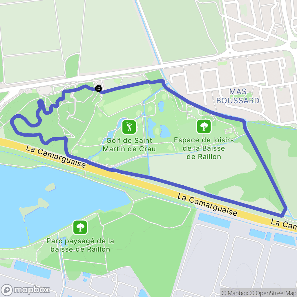 Saint-Martin-de-Crau : carte du parcours de randonnée - France