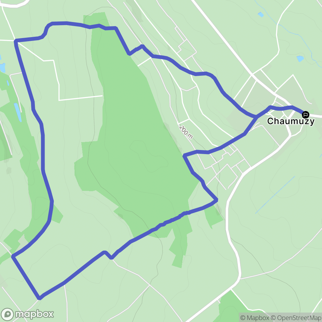 Chaumuzy : carte du parcours de randonnée - France