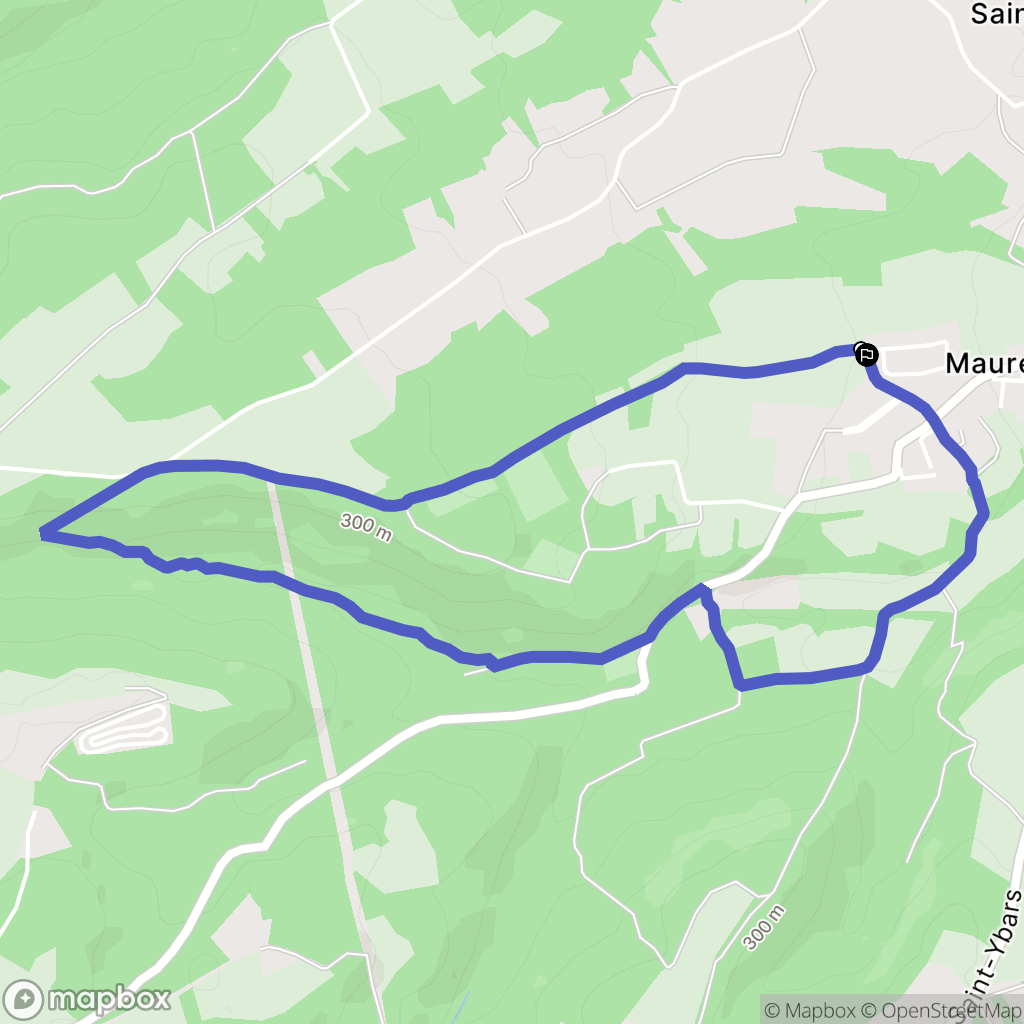 Mauressac : carte du parcours de randonnée - France