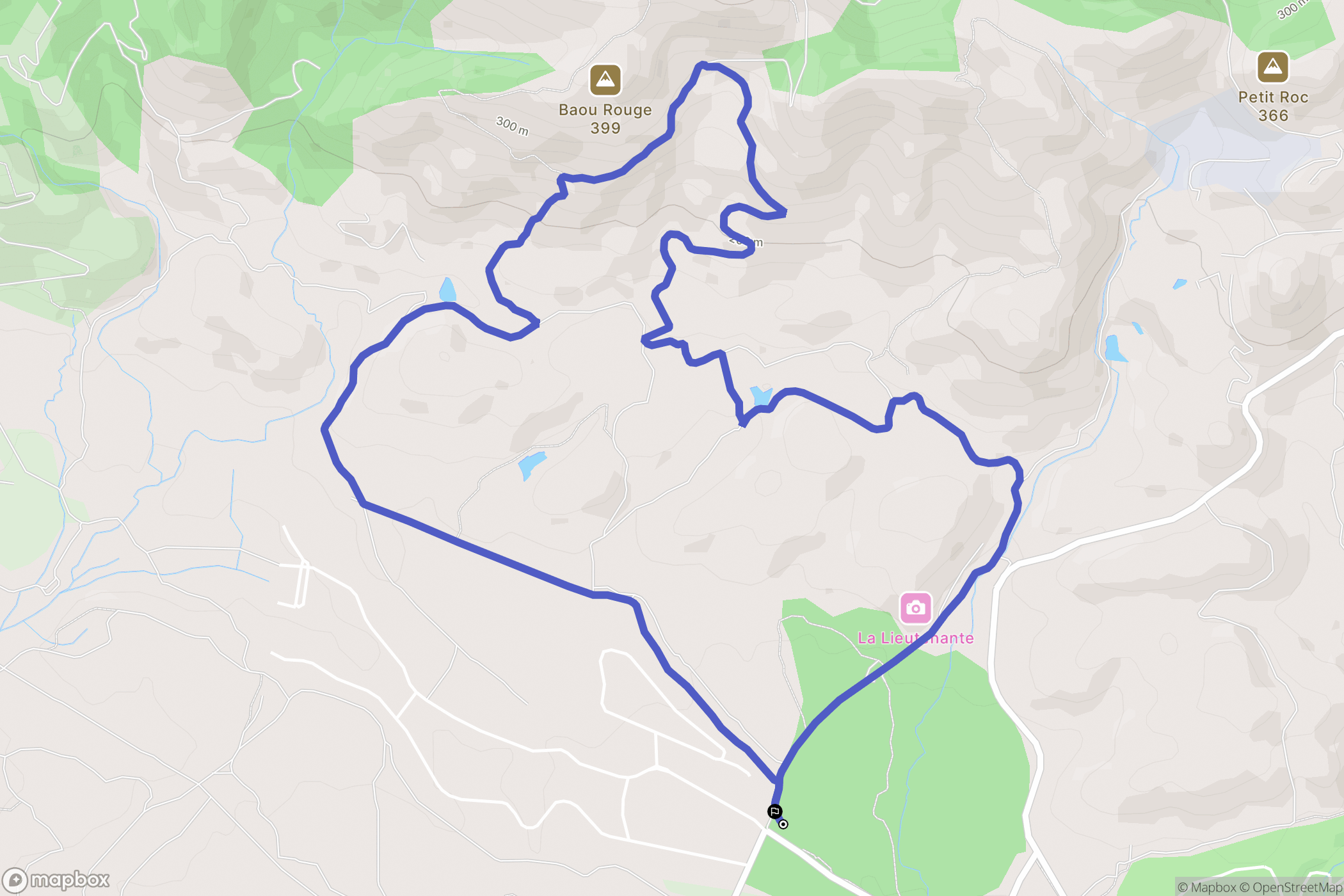 Puget-sur-Argens : carte du parcours de randonnée - France