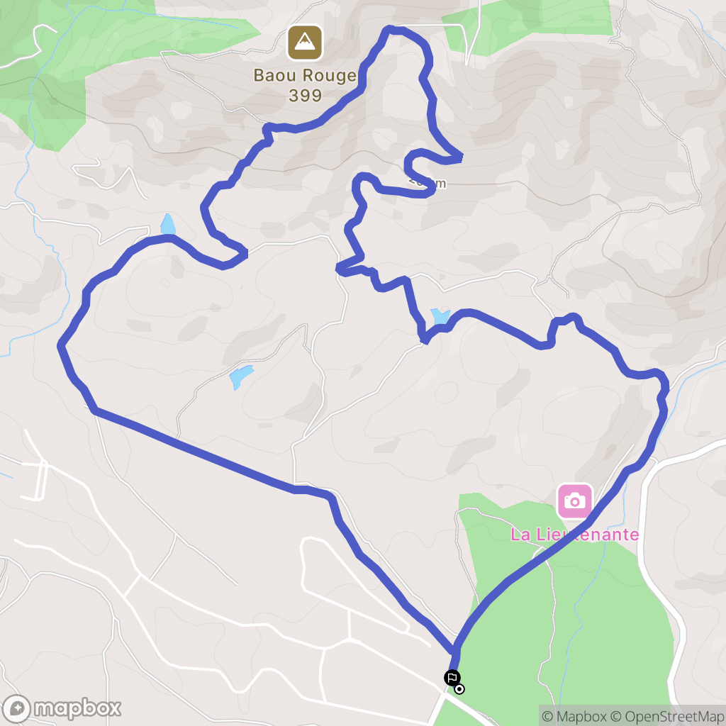 Puget-sur-Argens : carte du parcours de randonnée - France