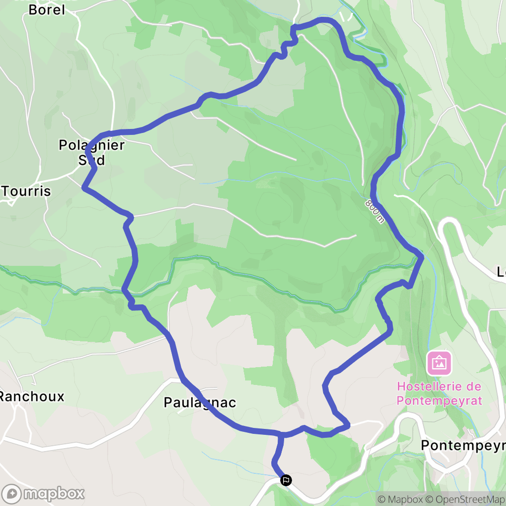 Craponne-sur-Arzon : carte du parcours de randonnée - France