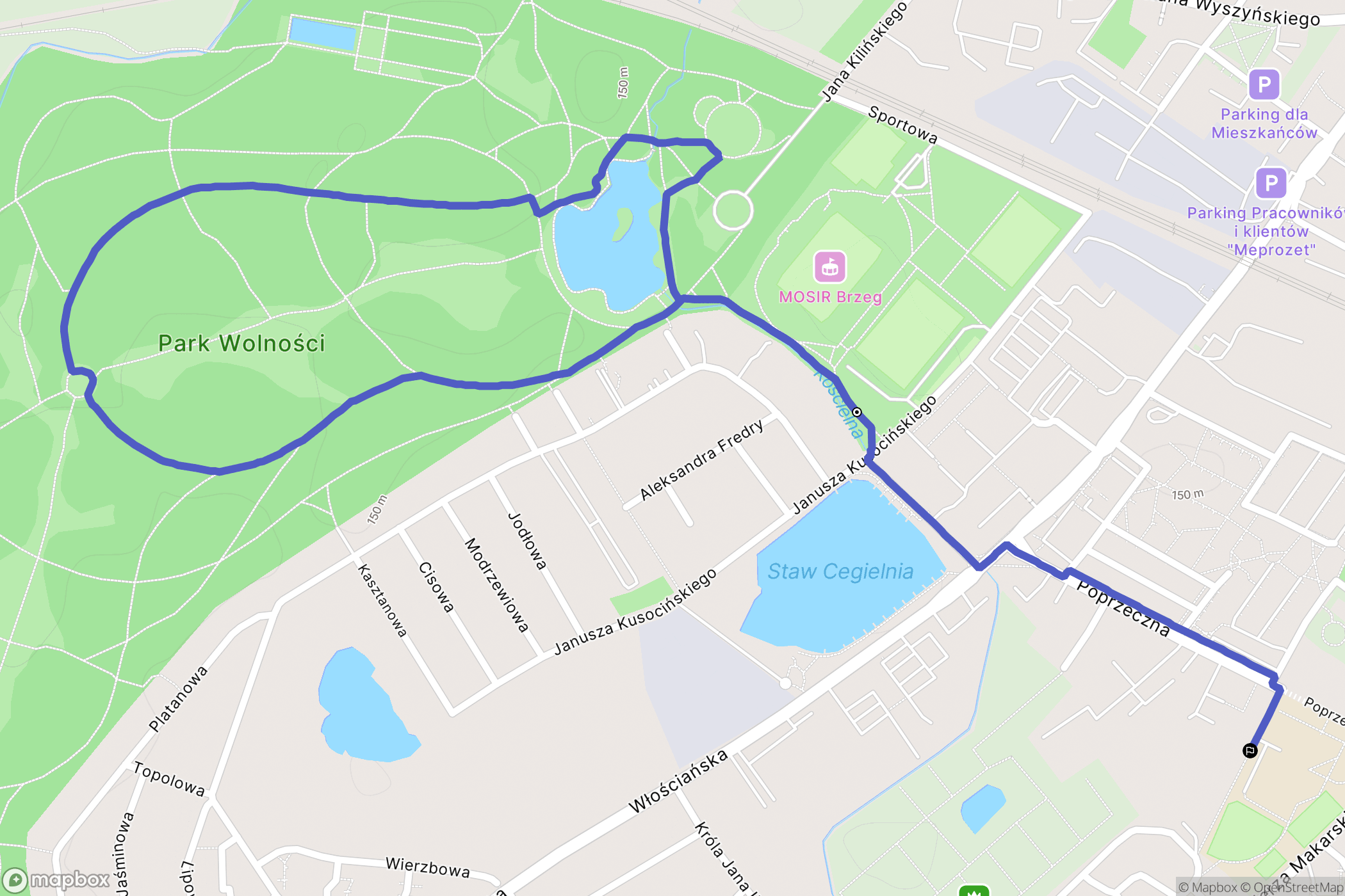 Brzeg: mapa trasy - Poland