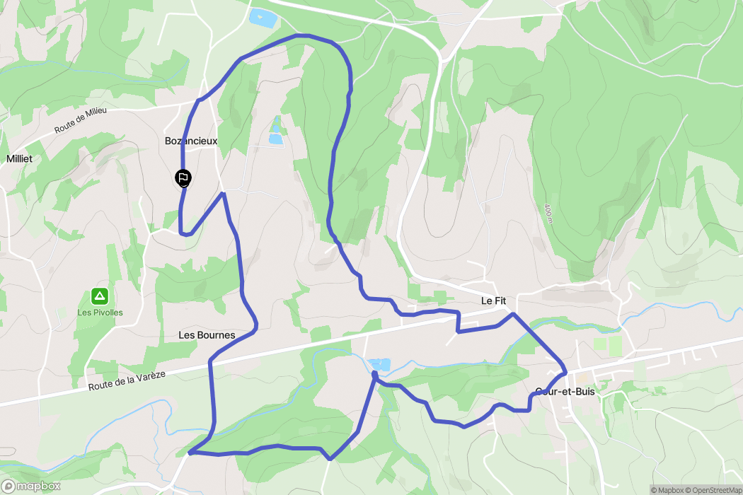 Montseveroux : carte du parcours de randonnée - France