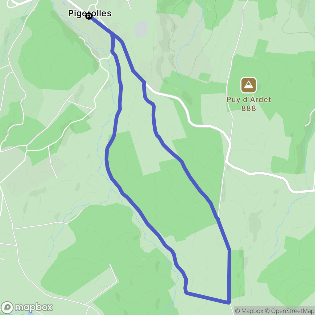 Gentioux-Pigerolles : carte du parcours de randonnée - France