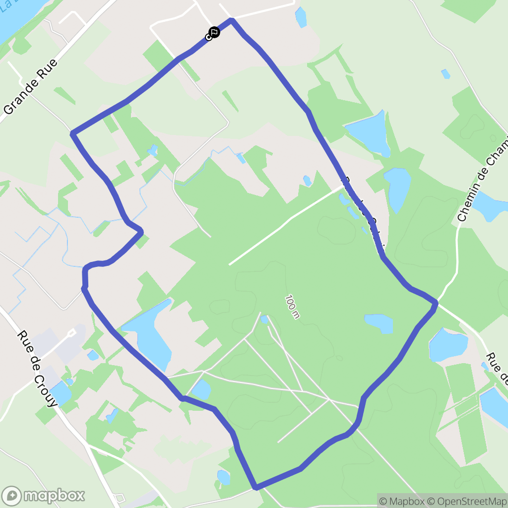 Saint-Laurent-Nouan : carte du parcours de randonnée - France