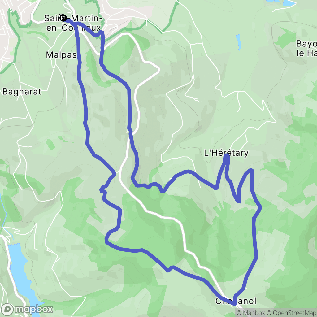 Saint-Chamond : carte du parcours de randonnée - France