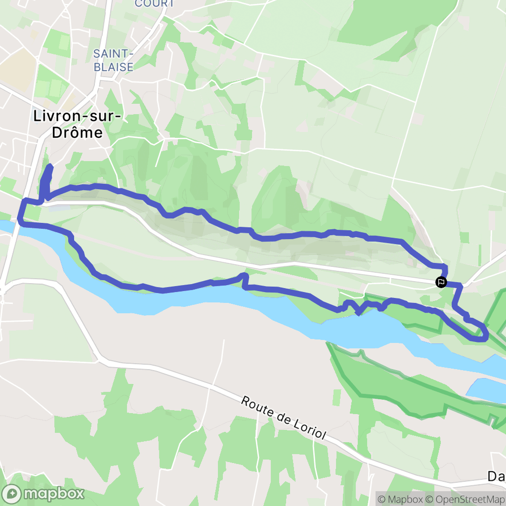 Allex : carte du parcours de randonnée - France